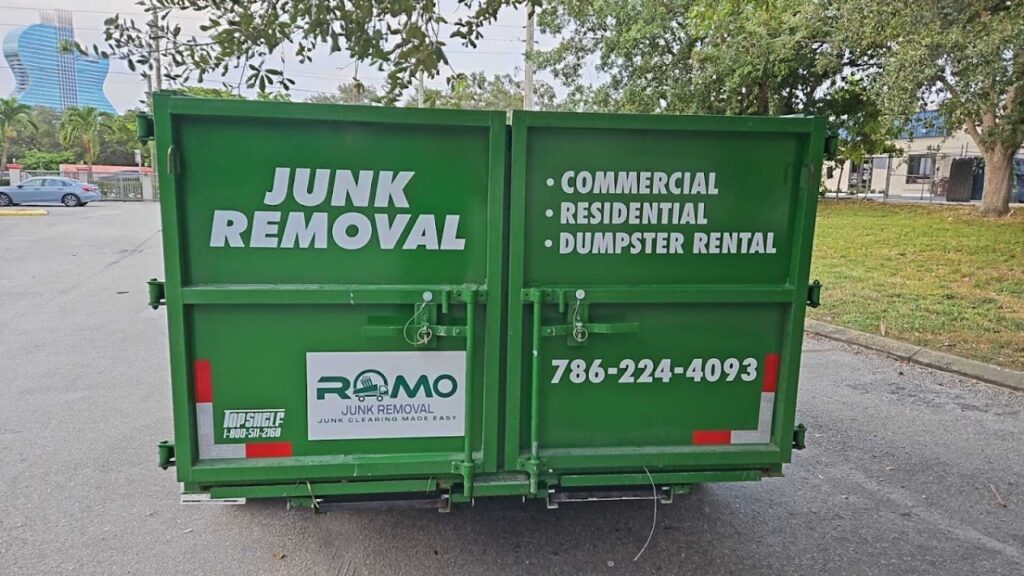 dumpster rental service in Miami ROMO Junk Removal