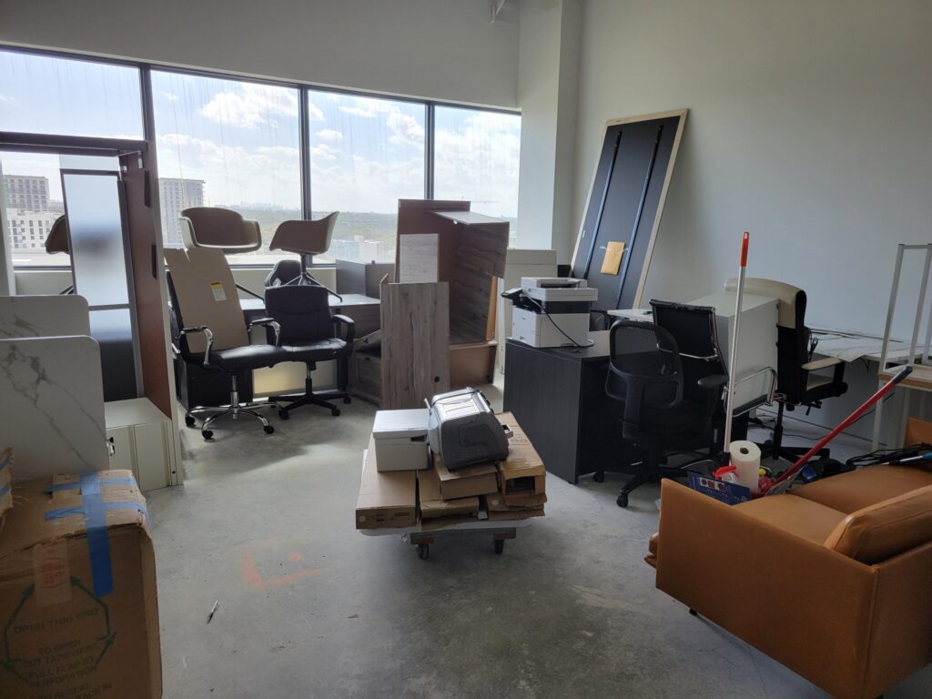 Office furniture removal in Downtown Hollywood, FL by ROMO Junk Removal Hollywood